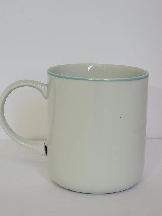 SLEEP TIME Bear Wallace Berrie on Moon Ceramic Mug - Pastel Yellow & Light Blue - Picture 4 of 5